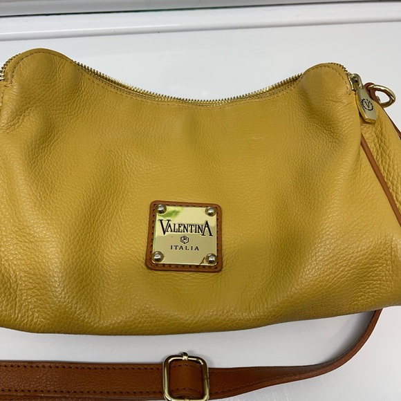 Valentina Bags Valentina Yellow Leather Messenger Bag Poshmark